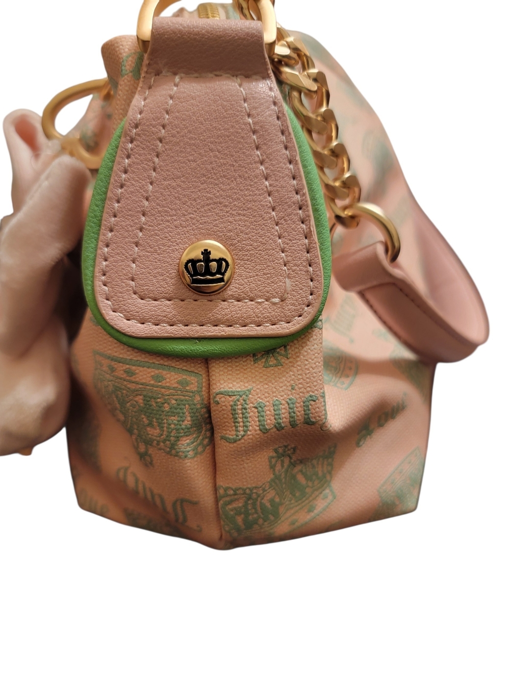Juicy Couture Pink Bow Heart Charm Shoulder Bag - Picture 3 of 7